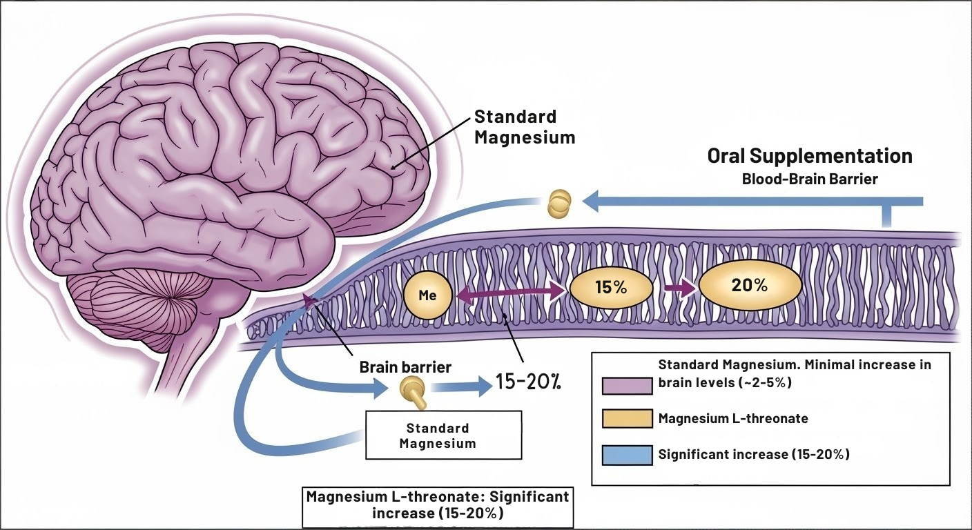 Magnesium L-Threonate Blood-Brain Barrier Penetration
